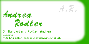 andrea rodler business card